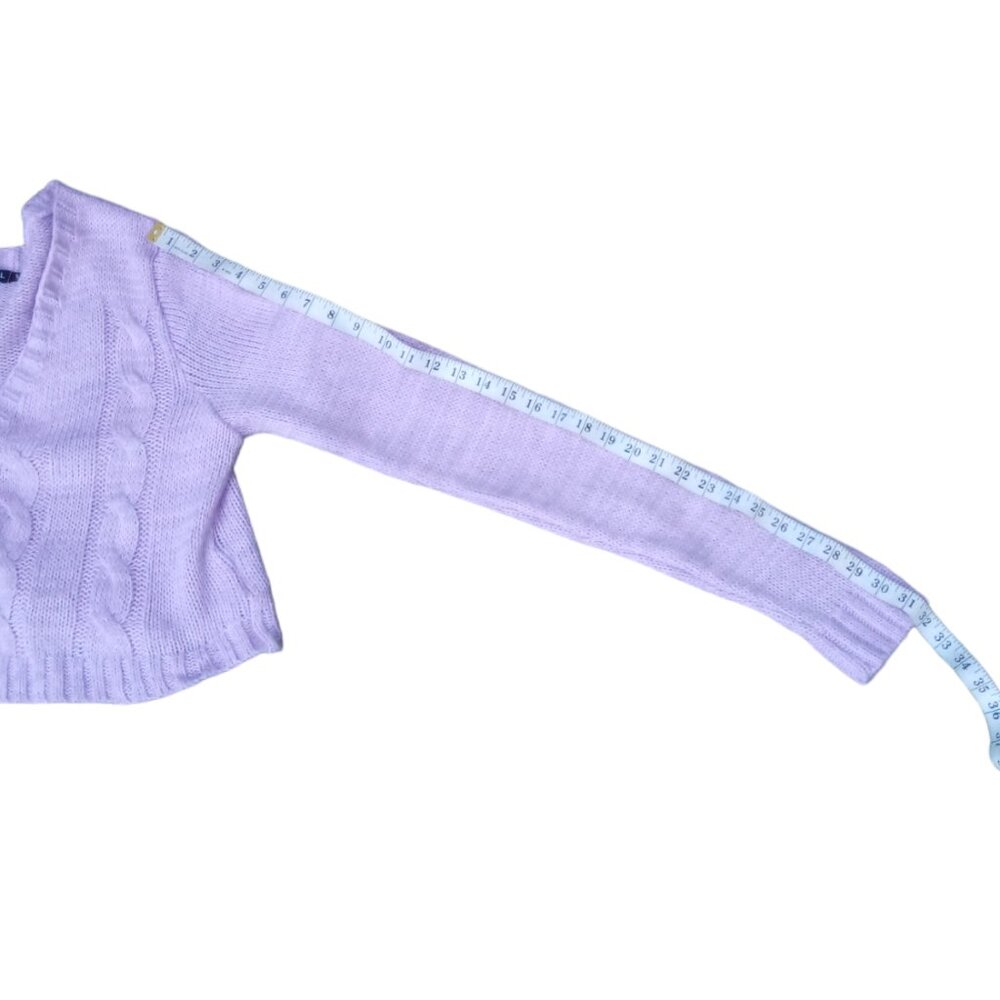 Nasty Gal cropped oversized lavender sweater sz S - Picture 12 of 12